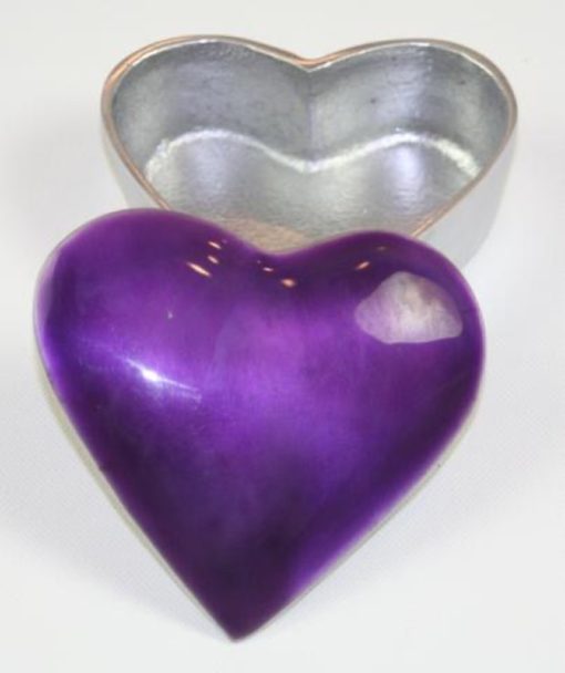 Heart trinket box - Purple