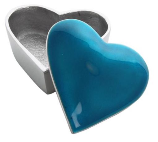 Heart trinket box - Aqua