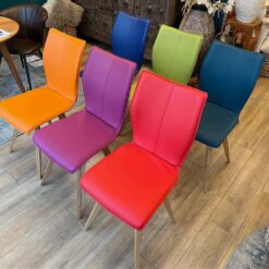 Alternative view of Calypso leather dining chair (many colours)