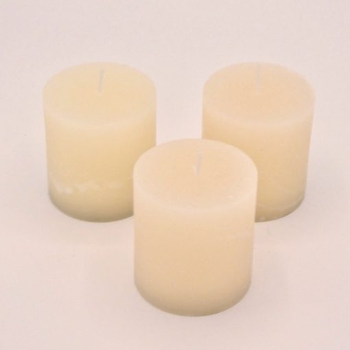 Ivory rustic candle