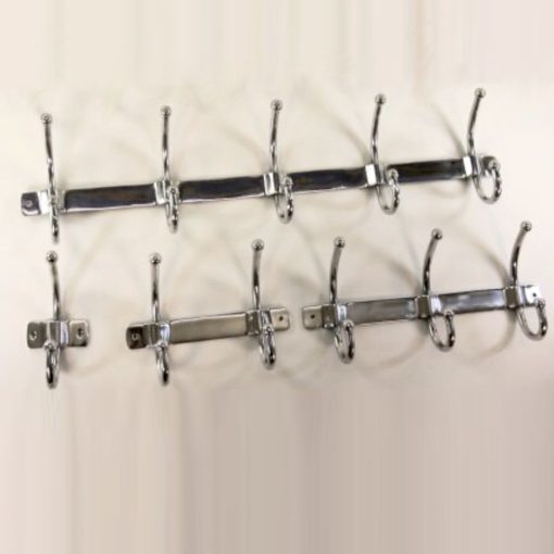 Silver metal coat hooks