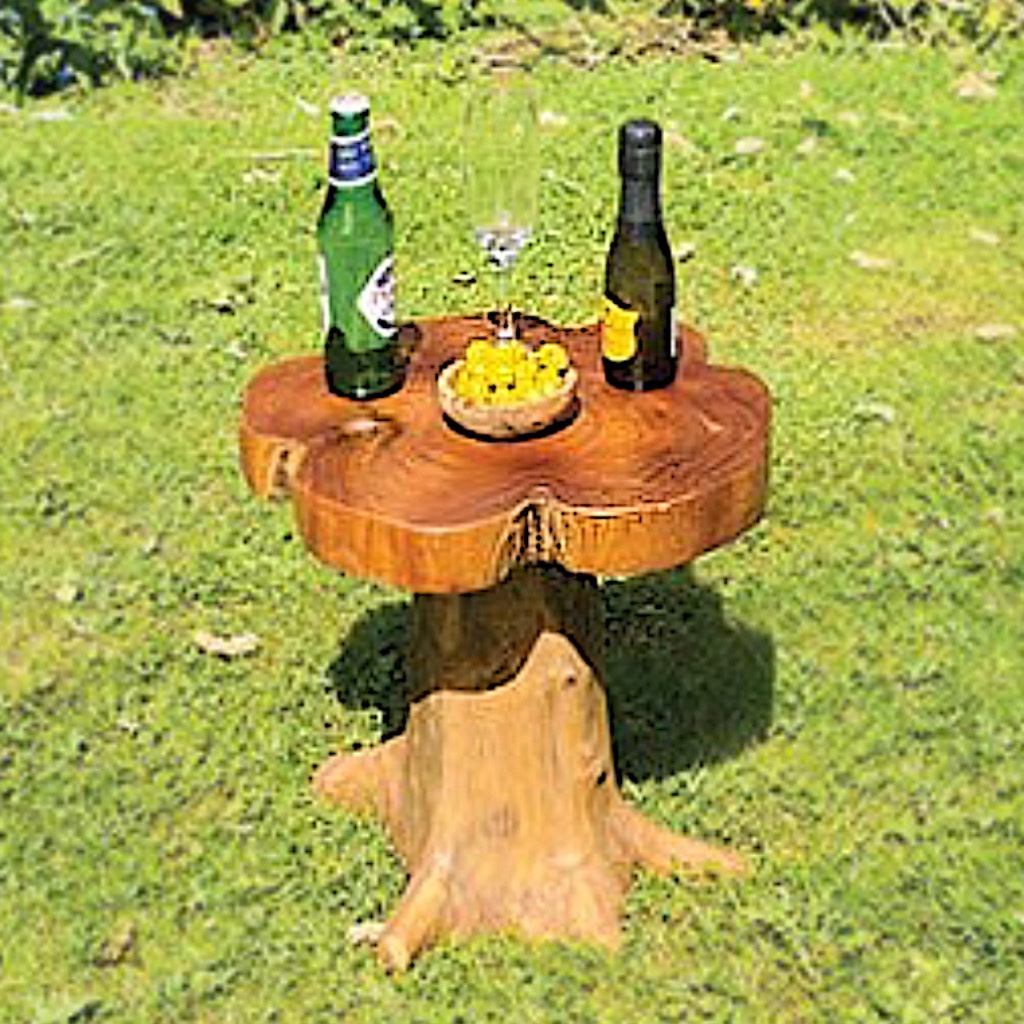 Teak mushroom side table Cabana