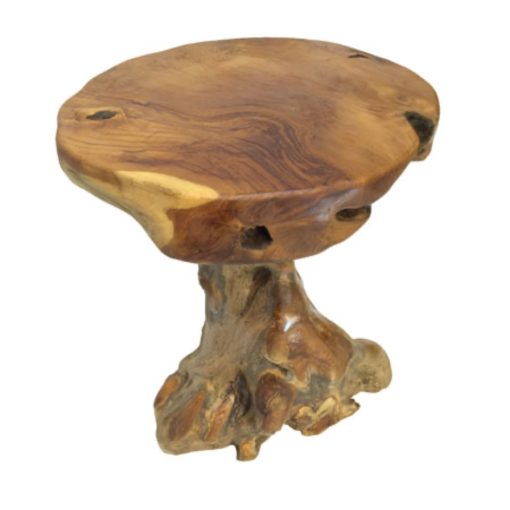 Teak mushroom side table