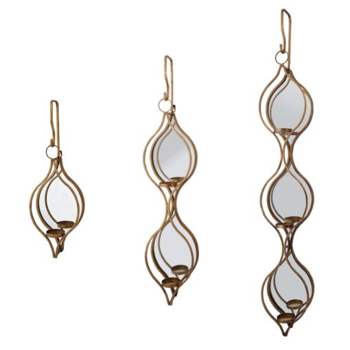 Mirage wall mirrored tea light holders