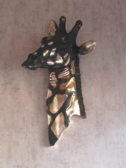 Alternative view of Giraffe wall bust