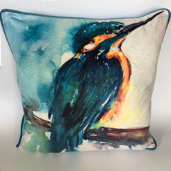 Kingfisher cushion top