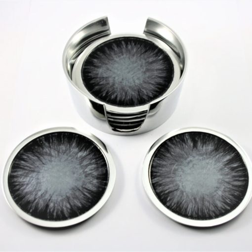Oyster enamel coaster set