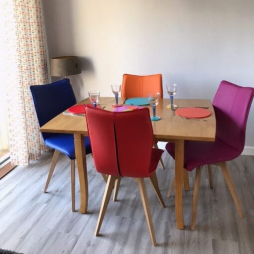 Calypso leather dining chair (many colours)