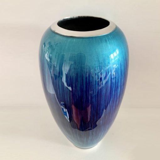Ocean enamel vase