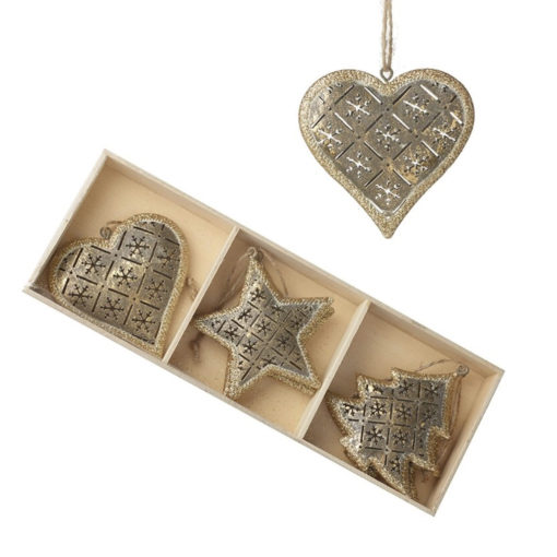 Moroccan metal decorations - set of 6