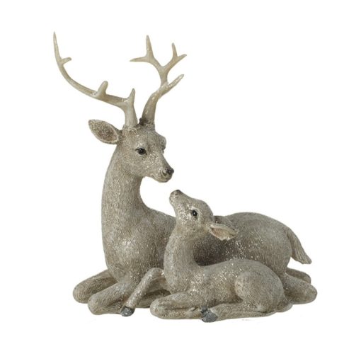 Mum and fawn ornament