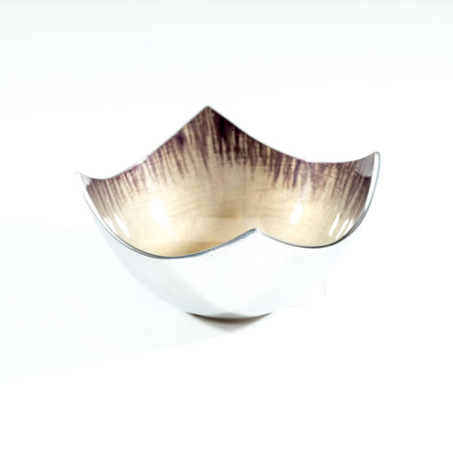 Silver pearl four corner bowl