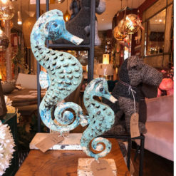 Alternative view of Seahorse sculptures