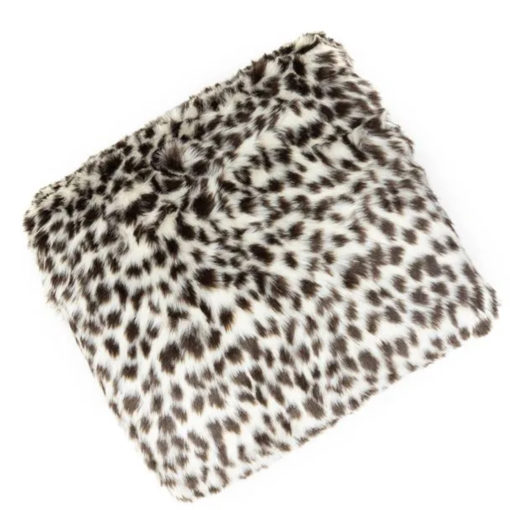 Leopard faux fur throw
