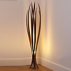 Alternative view of Botanical sculptural wood floor lamp