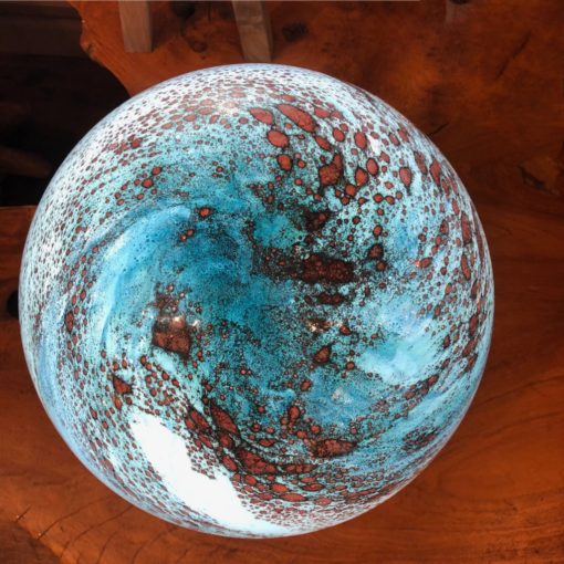 Laboradite swirl glass lamp