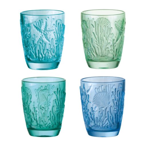 Ocean glass tumblers - set of 4