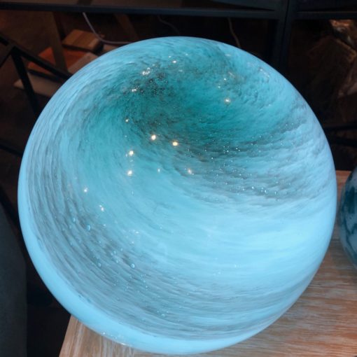 Ocean surf glass lamp