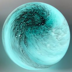 Alternative view of Ocean surf glass lamp
