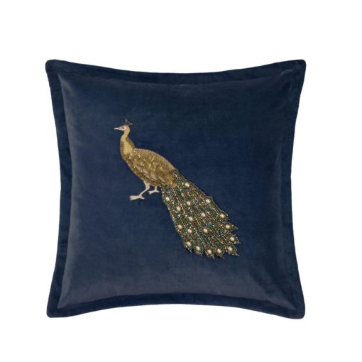 Peacock opulence cushion