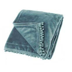 Alternative view of Divine bobble trim throw