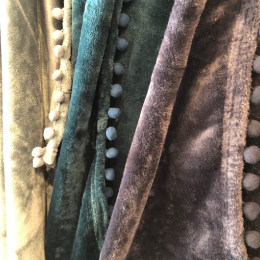 Divine bobble trim throw