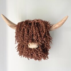 Hamish Highland cow wall busts - brown