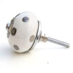 Alternative view of White silver spots knob