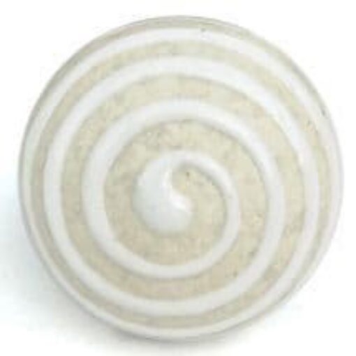 Swirl beige white knob