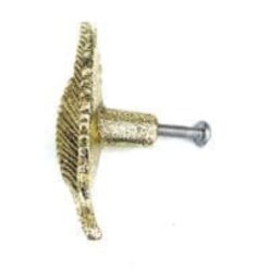 Alternative view of Feather gold knob