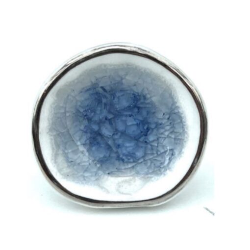 Grey/blue silver pod knob