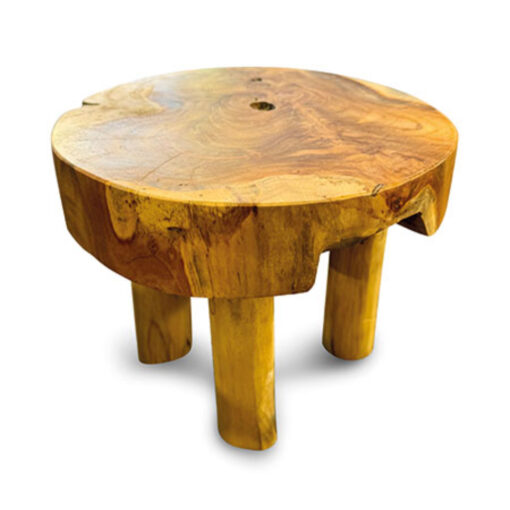 Teak mini root side table