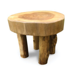 Alternative view of Teak mini root side table