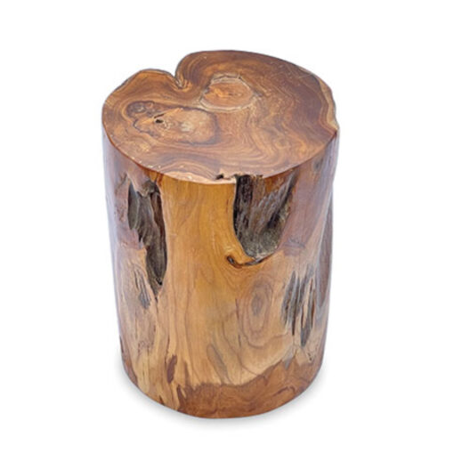 Teak log root side table