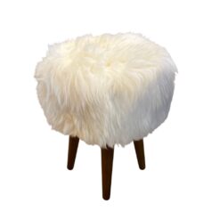 Alternative view of Sheepskin round stool