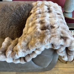 Alternative view of Mink plush faux fur throw