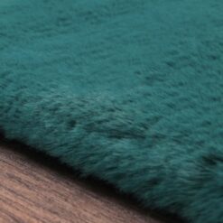 Alternative view of Plush faux fur Teal
