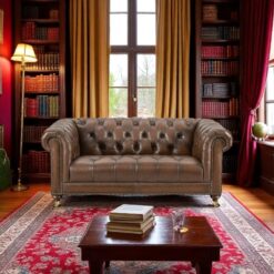 Alternative view of Vintage glamour leather sofa collection
