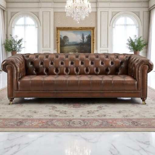 Vintage glamour leather sofa collection