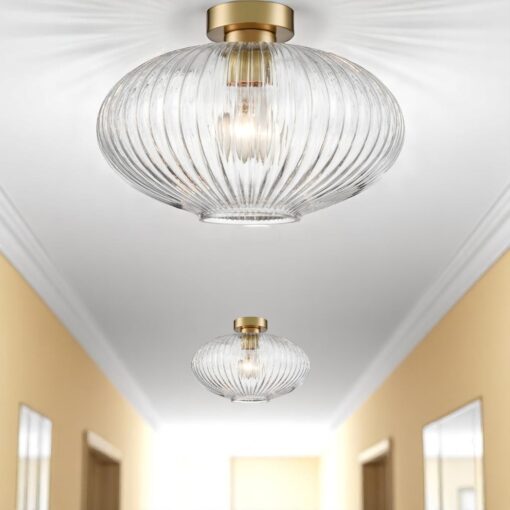 Boutique glass ceiling flush pendant, gold - pick 'n mix