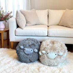 Alternative view of Cream puff lamb sheepskin pouffe