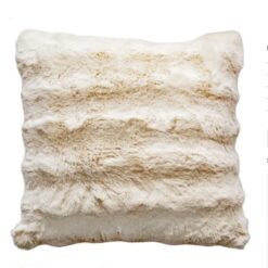 Waffle faux fur cushion