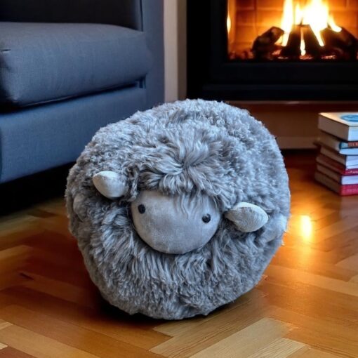 Wookie lamb sheepskin pouffe