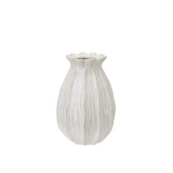 Poppy seed head vase white large
